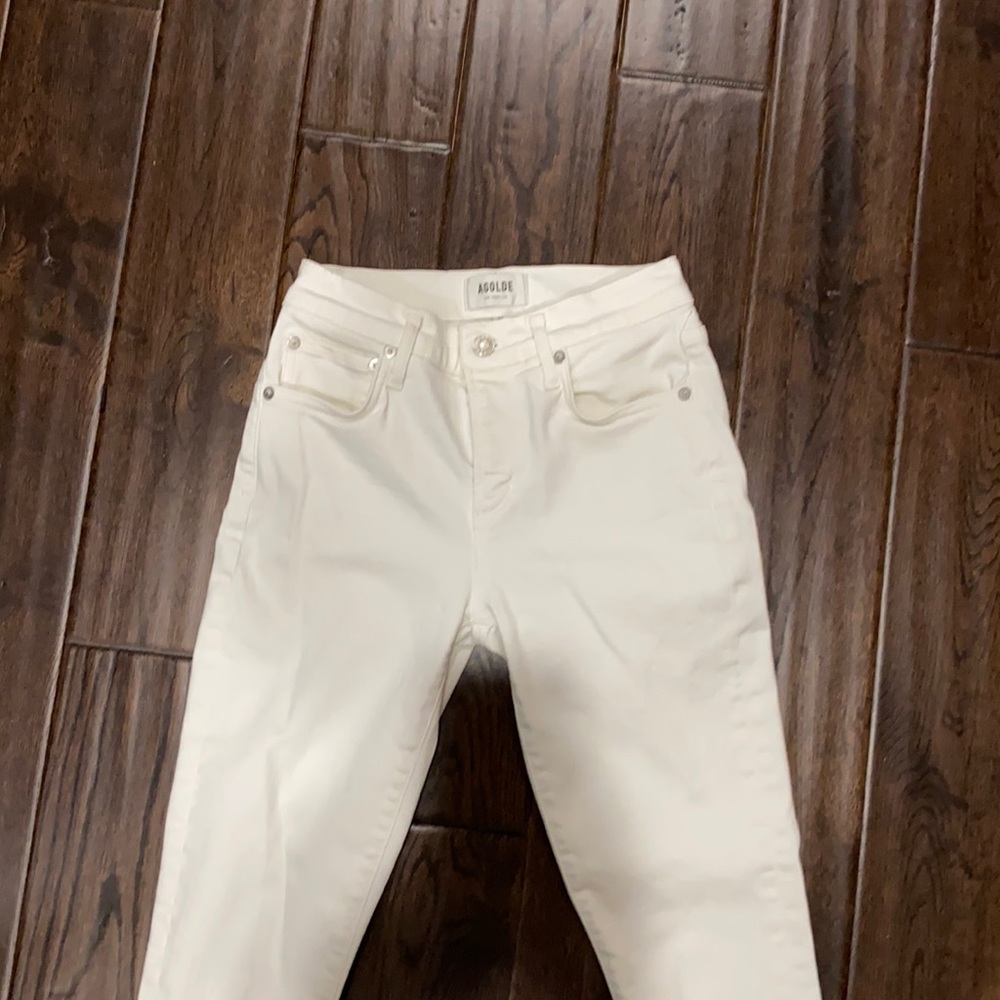 White AgoldE jeans